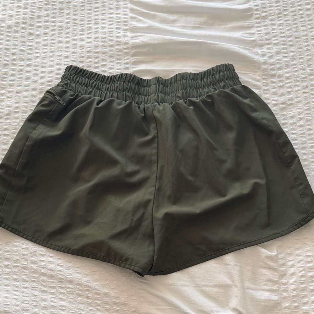 Olive Green Women's Shorts - Picture 4 of 4